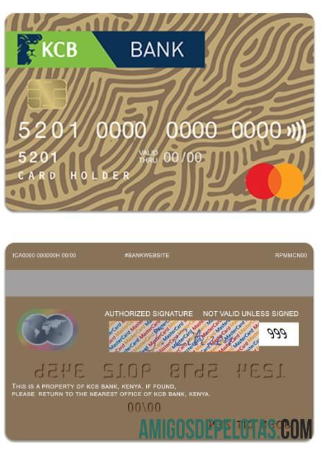 Kenya KCB Bank Gold Mastercard example